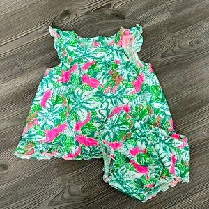 Lilly Pulitzer Baby Girl printed dress with bloomers